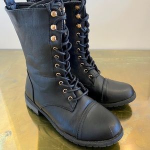 Faux leather Combat Boots 8.5